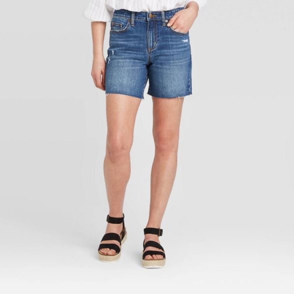 High-rise Jean shorts